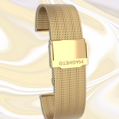 Bracciale in maglia oro con chiusura di sicurezza