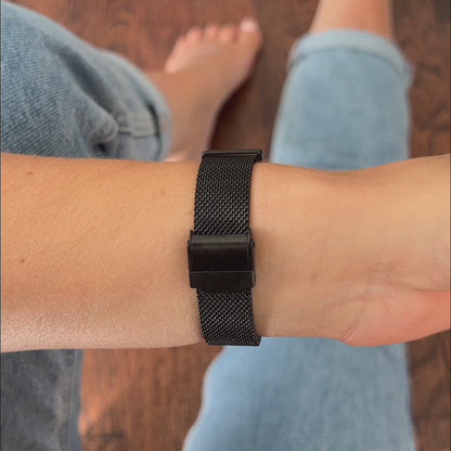 Bracciale Bella in maglia avventurina nera nera